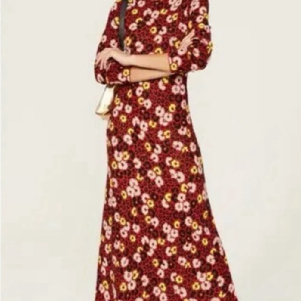 The Kooples Red Floral Maxi Dress